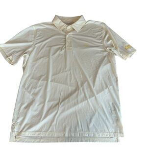 Southern Tide Wild Dunes Yellow/White Striped Polo Men’s Size Large